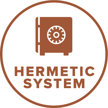 El sistema Hermetic permite utilizar todo el aire de la combustion de la estufa del exterior para el interno de la estancia. Ideal para casas bajas y de baja emision.